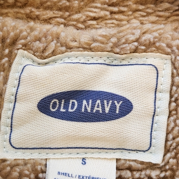 Vintage OLD NAVY Women’s Denim Coat Small Sherpa Lined Barn Chore Jacket - Picture 2 of 12